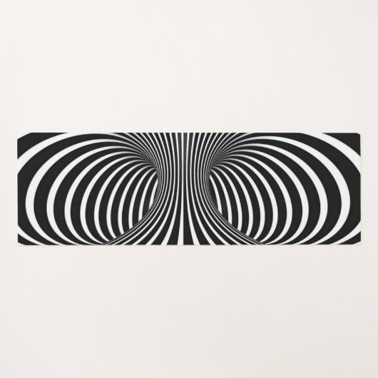 Zwart-wit Yogamat (Achterkant (horizontaal))