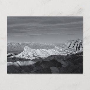 Zwart-wit Zabriskie Point Death Valley Briefkaart