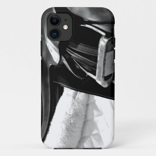 Zwart-wit zadel Case-Mate iPhone case (Achterkant)