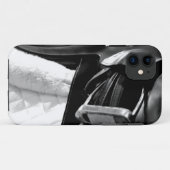 Zwart-wit zadel Case-Mate iPhone case (Achterkant (horizontaal))