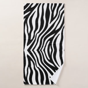 Zwart wit Zebra afdrukken Badhanddoek