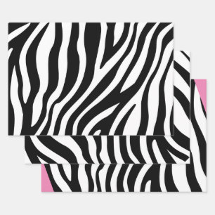 Zwart wit Zebra afdrukken Inpakpapier Vel