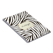 Zwart wit Zebra afdrukken Notitieboek (Rechterzijde)