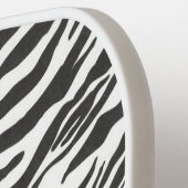 Zwart Wit Zebra Animal Pattern Initiaal Monogram Pickleball Paddle (Links Detail)