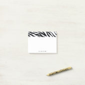 Zwart-wit Zebra Animal Print Personaliseren Post-it® Notes (Op bureau)