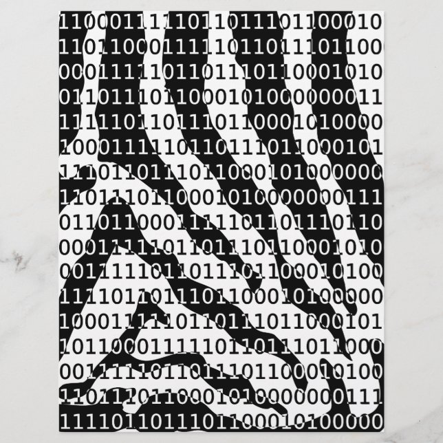 Zwart-wit zebra binaire code (Voorkant)