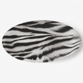 Zwart Wit Zebra Dier Papieren Bordje (Gekanteld)
