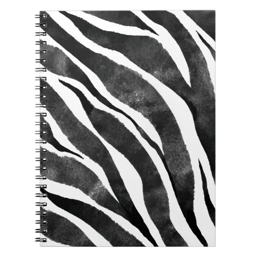 Zwart wit Zebra — Dierenafdrukken Notitieboek (Voorkant)