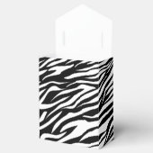 Zwart wit zebra dierenprint bruiloft bedankdoosjes (Geopend)