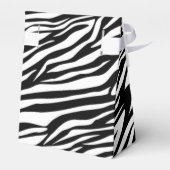 Zwart wit zebra dierenprint bruiloft bedankdoosjes (Achterkant)