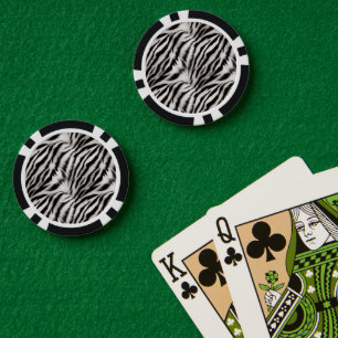 Zwart Wit Zebra Dierenprint Poker Chips