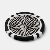 Zwart Wit Zebra Dierenprint Poker Chips (Enkel)