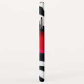 ZWART WIT ZEBRA FUR RODE RUBY GEM MONOGRAM, Case-Mate iPhone CASE (Achterkant/rechts)