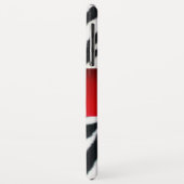 ZWART WIT ZEBRA FUR RODE RUBY GEM MONOGRAM, Case-Mate iPhone CASE (Achterkant/links)