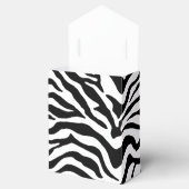 Zwart-wit zebra gestreept drukwerk bedankdoosjes (Geopend)