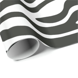 Zwart-wit Zebra Kleurrijk Retro Dierafdrukken Cadeaupapier