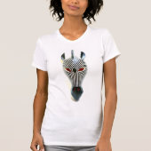 Zwart/wit zebra masker t-shirt (Voorkant)