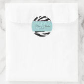Zwart-wit zebra/monogram stickers (Tas)