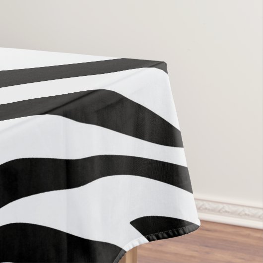 Zwart-wit Zebra Oerwoud Dierenprint Tafelkleed (Voorbeeld)