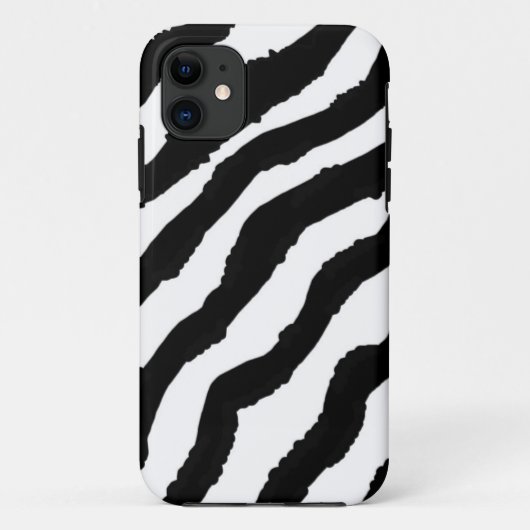 Zwart-wit zebra patroon Case-Mate iPhone case (Achterkant)