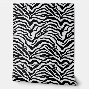 Zwart-wit Zebra print Behang