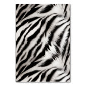 Zwart Wit Zebra Print Bont Kaart (Achterkant)