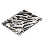 Zwart Wit Zebra Print Bont Notitieboek (Linkerzijde)