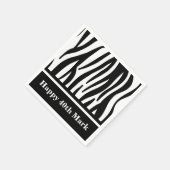 Zwart-wit Zebra Print Designer Servet (Hoek)