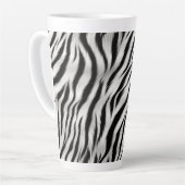 Zwart Wit Zebra Print Dier Latte Mok (Linkerhoek)