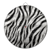 Zwart Wit Zebra Print Dierensafari Dartbord (Voorkant)