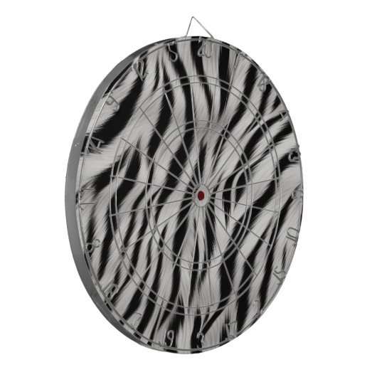 Zwart Wit Zebra Print Dierensafari Dartbord (Voorkant Links)