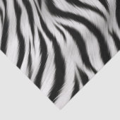 Zwart Wit Zebra Print Dierensafari Tissuepapier (Detail)
