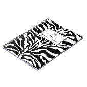 Zwart-wit Zebra Print Gepersonaliseerd Notitieboek (Linkerzijde)