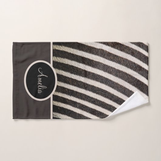 Zwart-wit Zebra Print Handdoek (Handdoek)