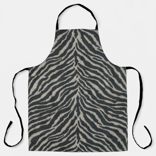 Zwart-wit Zebra Print med.or large Schort (Voorkant)