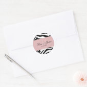 Zwart + wit zebra print/monogram stickers (Envelop)