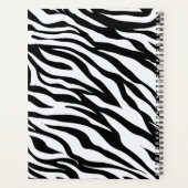 Zwart-wit Zebra Safari Animal Print Planner (Achterkant)