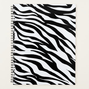 Zwart-wit Zebra Safari Animal Print Planner