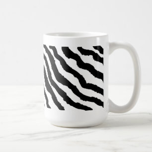 Zwart-wit zebra streepjespatroon koffiemok