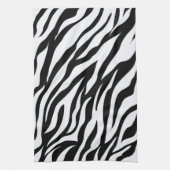 Zwart-wit zebra streeppatroon dierenprint theedoek (Verticaal)