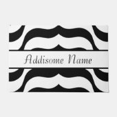 Zwart-wit zebra streeppatroon Modern kussen Deurmat (Voorkant)