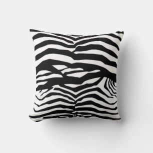 Zwart-wit zebra strepen kussen