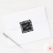 Zwart-wit Zebra Stripe Dank u Stickers (Envelop)