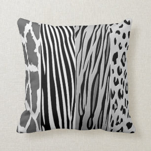Zwart-wit Zebra Stripe Pillow, gedrukt Kussen