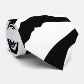 Zwart-wit Zebra Stropdas (Opgerold)