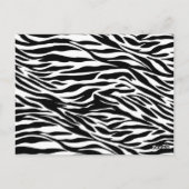 Zwart-wit Zebra Trouwtafel Nummer Kaart (Achterkant)