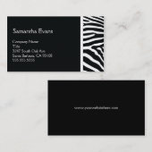 Zwart-wit Zebra Visitekaartje (Voorkant / Achterkant)