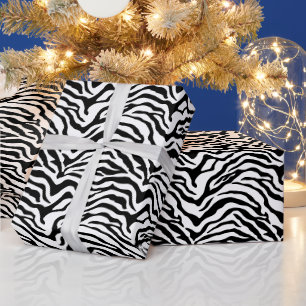 Zwart-wit zebraprint cadeaupapier
