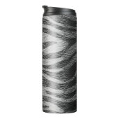 Zwart-wit zebraprint glamoureus chic thermosbeker (Geroteerd rechts)