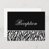 Zwart-wit zebraprint sjabloon ontvangstkaarten (Voorkant / Achterkant)